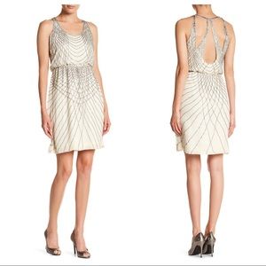 [j. crew collection] vintage crystal silk dress